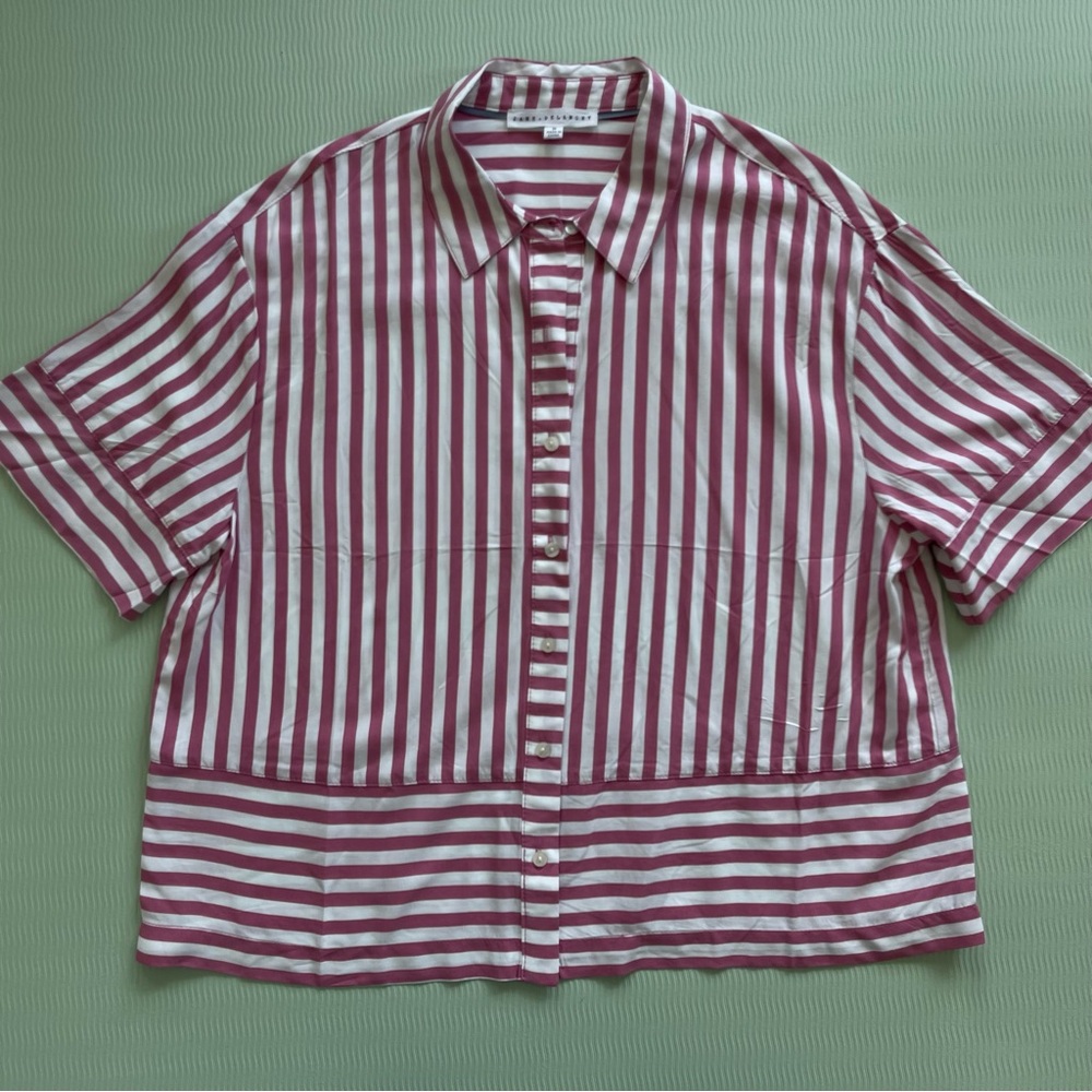 Jane + Delaney Striped Casual Rayon Top